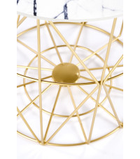 HARISSA_G ława stelaż - złoty, blat - biały marmur (2p8szt)