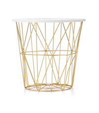 HARISSA_G ława stelaż - złoty, blat - biały marmur (2p8szt)