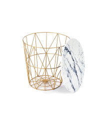 HARISSA_G ława stelaż - złoty, blat - biały marmur (2p8szt)