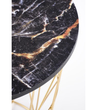 HARISSA_G ława stelaż - złoty, blat - czarny marmur (2p8szt)
