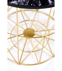 HARISSA_G ława stelaż - złoty, blat - czarny marmur (2p8szt)
