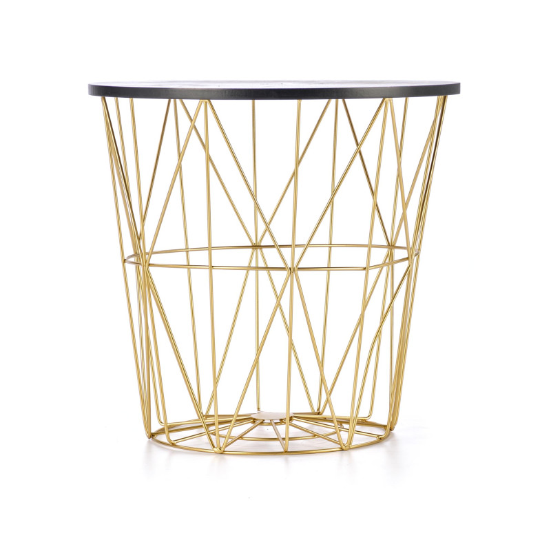 HARISSA_G ława stelaż - złoty, blat - czarny marmur (2p8szt)