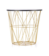 HARISSA_G ława stelaż - złoty, blat - czarny marmur (2p8szt)