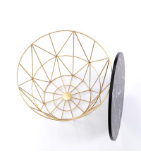 HARISSA_G ława stelaż - złoty, blat - czarny marmur (2p8szt)