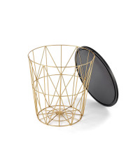 HARISSA_G ława stelaż - złoty, blat - czarny marmur (2p8szt)