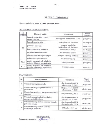 HASEL fotel gabinetowy czarny / popiel