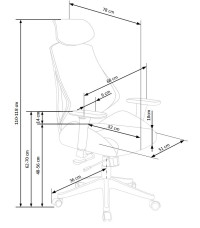 HASEL fotel gabinetowy czarny / popiel