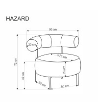 HAZARD fotel wypoczynkowy, cynamonowy (1p1szt)