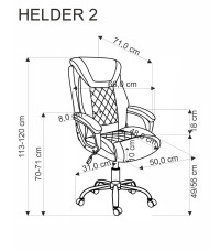 HELDER 2 fotel gabinetowy popielaty (1p1szt)