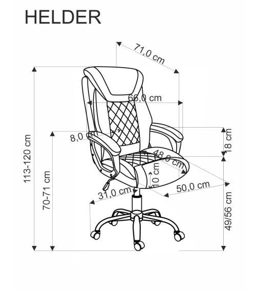 HELDER fotel gabinetowy czarny (1p1szt)