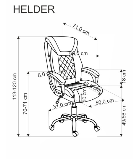 HELDER fotel gabinetowy czarny (1p1szt)