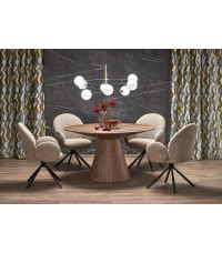 HENDERSON stół okrągły, orzechowy (2p1szt)