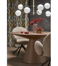 HENDERSON stół okrągły, orzechowy (2p1szt)