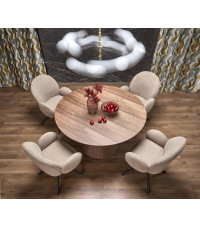 HENDERSON stół okrągły, orzechowy (2p1szt)