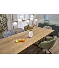 HENRY stół rozkładany, blat - naturalny, nogi - czarny