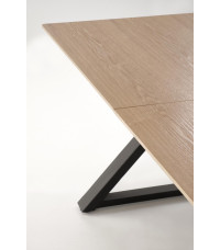 HENRY stół rozkładany, blat - naturalny, nogi - czarny