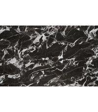 HILARIO stół rozkładany, blat - czarny marmur, nogi - czarny (3p1szt)