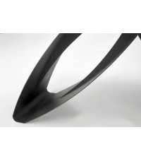 HILARIO stół rozkładany, blat - czarny marmur, nogi - czarny (3p1szt)