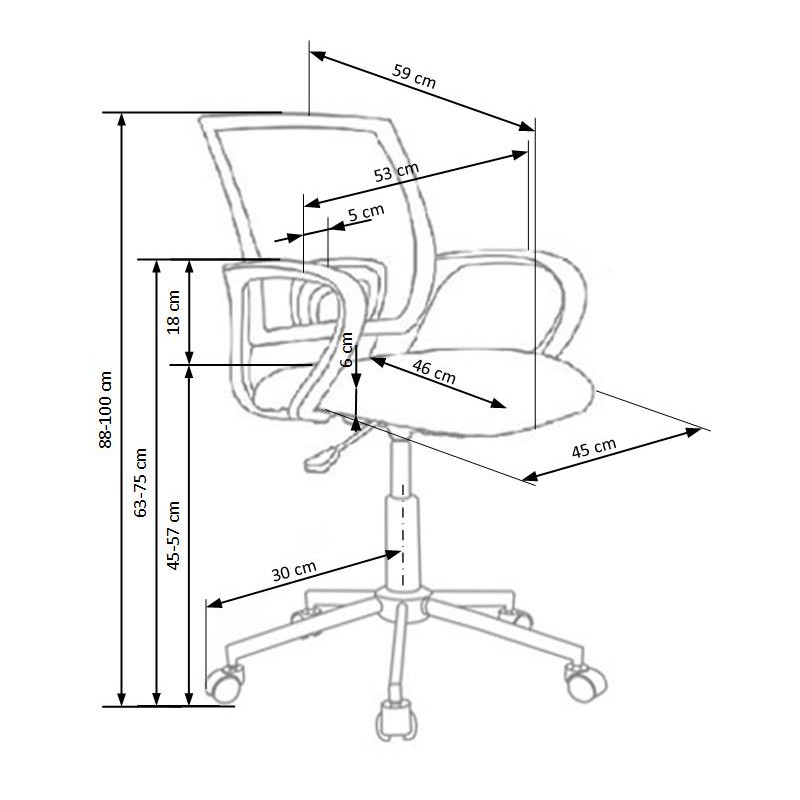 IBIS PARIS fotel młodzieżowy wielobarwny