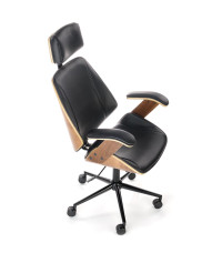 IGNAZIO fotel obrotowy, orzechowy-czarny (1p1szt)