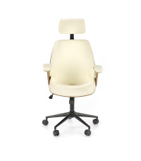 IGNAZIO fotel obrotowy, orzechowy-kremowy (1p1szt)