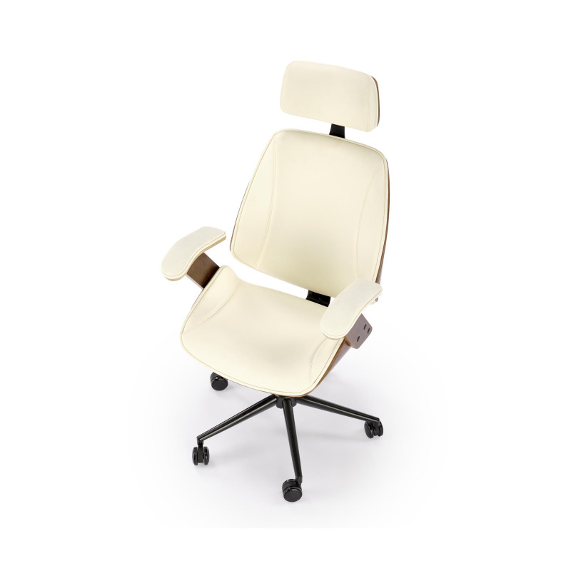 IGNAZIO fotel obrotowy, orzechowy-kremowy (1p1szt)