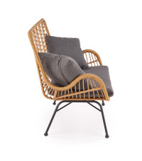 IKARO XL sofa naturalny-popiel (1p2szt)