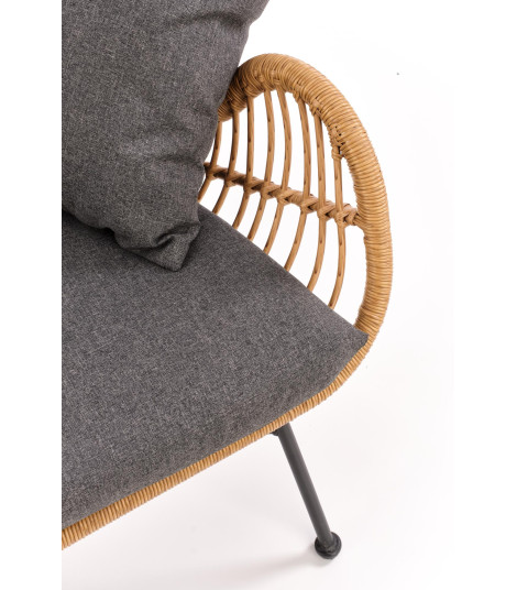 IKARO XL sofa naturalny-popiel (1p2szt)
