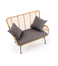 IKARO XL sofa naturalny-popiel (1p2szt)