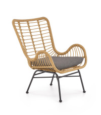 IKARO fotel czarny / naturalny / popielaty (1p4szt)