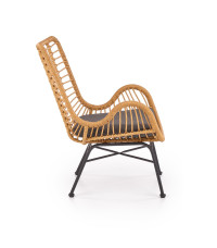 IKARO fotel czarny / naturalny / popielaty (1p4szt)