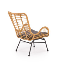 IKARO fotel czarny / naturalny / popielaty (1p4szt)