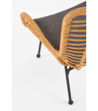 IKARO fotel czarny / naturalny / popielaty (1p4szt)