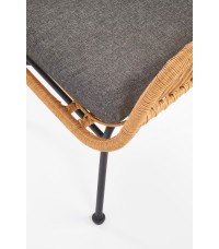 IKARO fotel czarny / naturalny / popielaty (1p4szt)