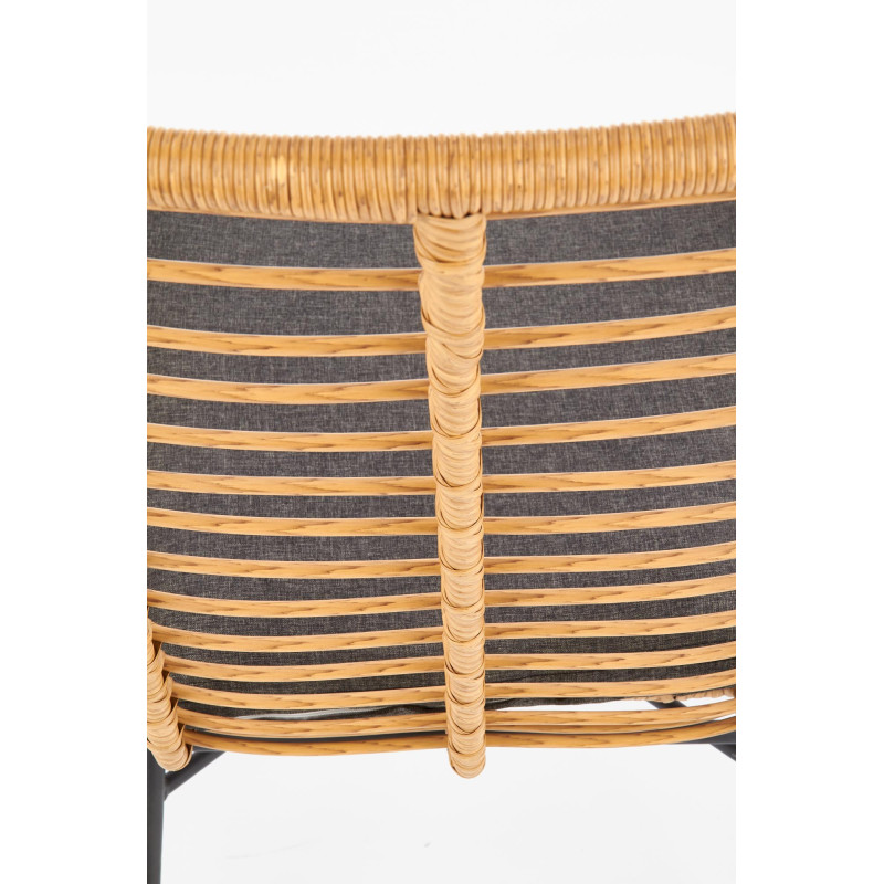 IKARO fotel czarny / naturalny / popielaty (1p4szt)