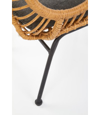 IKARO fotel czarny / naturalny / popielaty (1p4szt)