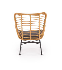 IKARO fotel czarny / naturalny / popielaty (1p4szt)