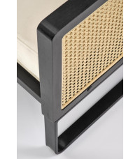 ILARIO fotel wypoczynkowy, czarny / naturalny (1p1szt)