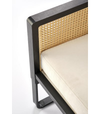 ILARIO fotel wypoczynkowy, czarny / naturalny (1p1szt)