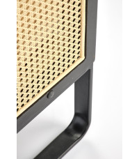 ILARIO fotel wypoczynkowy, czarny / naturalny (1p1szt)