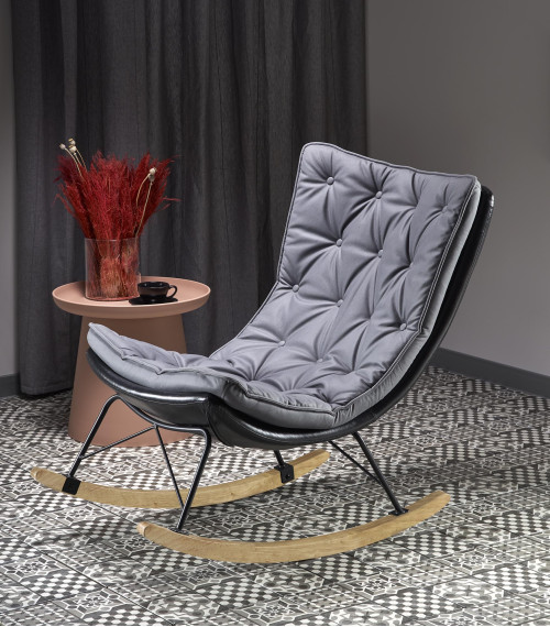INDIGO fotel bujany ciemny popiel - czarny (1p1szt)