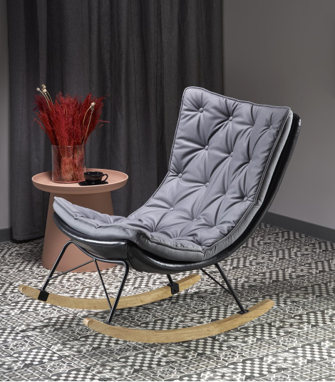 INDIGO fotel bujany ciemny popiel - czarny (1p1szt)