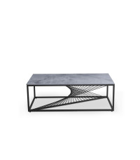 INFINITY 2  ława, popielaty marmur / czarny (2p1szt)