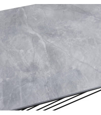 INFINITY 2  ława, popielaty marmur / czarny (2p1szt)