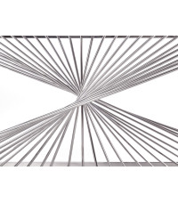 INFINITY ława, stelaż - srebrny, szkło - dymiony (1p1szt)