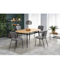 JACKSON stół, blat - dąb złoty, noga - czarny (2p1szt)