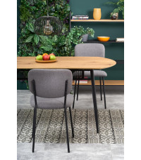 JACKSON stół, blat - dąb złoty, noga - czarny (2p1szt)