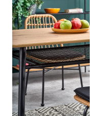 JACKSON stół, blat - dąb złoty, noga - czarny (2p1szt)