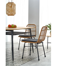 JACKSON stół, blat - dąb złoty, noga - czarny (2p1szt)