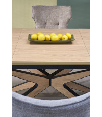 JAMES stół rozkładany, naturalny / czarny (2p1szt)